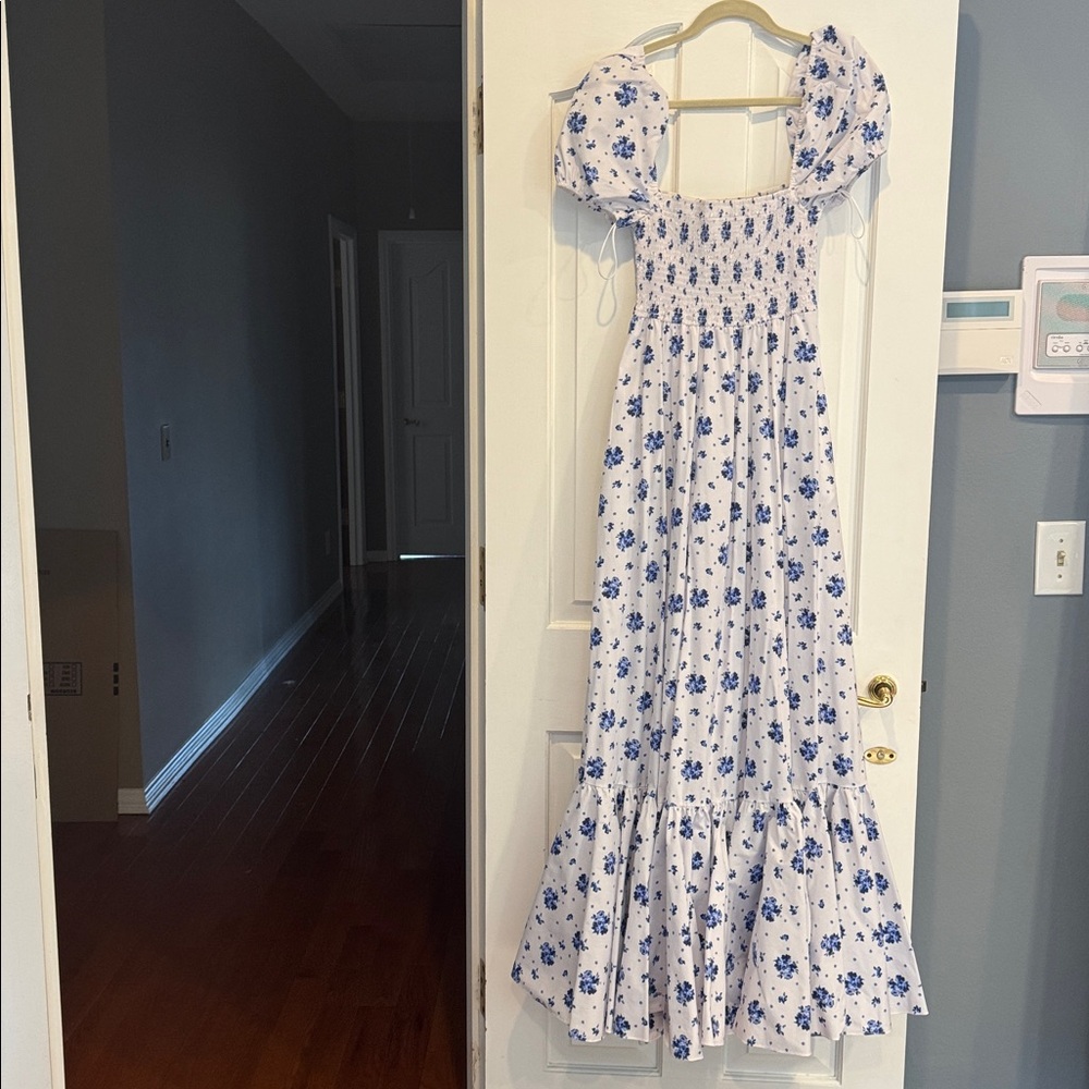 Floral Maxi Dress with Puff Sleeves